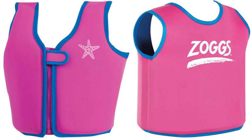 zoggs pink swim jacket